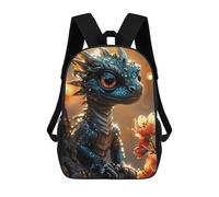 sinyumoney Kids School Backpack 3D Printed Black Baby Dragon Backpack Rucksack Sports Backpacks For Boys And Girls Fashion Knapsack 17inch