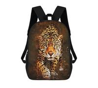 sinyumoney Kids School Backpack 3D Printed Black Cheetah 17 Inch Backpack Rucksack Sports Backpacks for Boys And Girls Fashion Knapsack