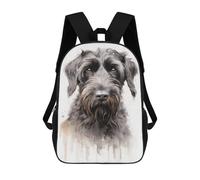 sinyumoney Kids School Backpack 3D Printed Black Russian Terrier Dog Backpack Rucksack Sports Backpacks For Boys And Girls Fashion Knapsack 17inch