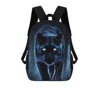 sinyumoney Kids School Backpack 3D Printed Black Tiger Backpack Rucksack Sports Backpacks For Boys And Girls Fashion Knapsack 17inch