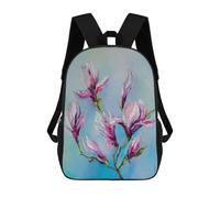 sinyumoney Kids School Backpack 3D Printed Blooming Magnolia 17 Inch Backpack Rucksack Sports Backpacks for Boys And Girls Fashion Knapsack