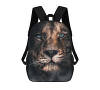 sinyumoney Kids School Backpack 3D Printed Blue-Eyed Big Cat Close-Up Backpack Rucksack Sports Backpacks For Boys And Girls Fashion Knapsack 17inch