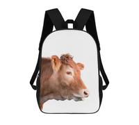 sinyumoney Kids School Backpack 3D Printed Brown Cow Backpack Rucksack Sports Backpacks For Boys And Girls Fashion Knapsack 17inch