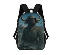 sinyumoney Kids School Backpack 3D Printed Buffalo Soldier in Military Uniform Backpack Rucksack Sports Backpacks For Boys And Girls Fashion Knapsack 17inch