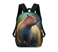 sinyumoney Kids School Backpack 3D Printed Capybara Water Animal Backpack Rucksack Sports Backpacks for Boys And Girls Fashion Knapsack 17inch