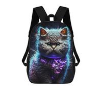 sinyumoney Kids School Backpack 3D Printed Cat Electric Sparks Dark Backpack Rucksack Sports Backpacks For Boys And Girls Fashion Knapsack 17inch