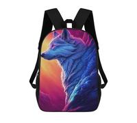 sinyumoney Kids School Backpack 3D Printed Celestial Wolf Backpack Rucksack Sports Backpacks For Boys And Girls Fashion Knapsack 17inch