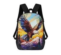 sinyumoney Kids School Backpack 3D Printed Colorful American Eagle Backpack Rucksack Sports Backpacks For Boys And Girls Fashion Knapsack 17inch