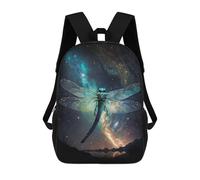 sinyumoney Kids School Backpack 3D Printed Cosmic Dragonfly Flight 17 Inch Backpack Rucksack Sports Backpacks for Boys And Girls Fashion Knapsack