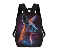 sinyumoney Kids School Backpack 3D Printed Cosmic Kangaroo Portrait-10 17 Inch Backpack Rucksack Sports Backpacks for Boys And Girls Fashion Knapsack