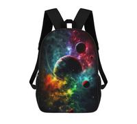 sinyumoney Kids School Backpack 3D Printed Cosmic Nebula Artwork Backpack Rucksack Sports Backpacks For Boys And Girls Fashion Knapsack 17inch