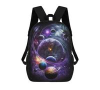 sinyumoney Kids School Backpack 3D Printed Cosmic Planets in Space-3 17 Inch Backpack Rucksack Sports Backpacks for Boys And Girls Fashion Knapsack