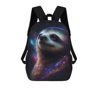 sinyumoney Kids School Backpack 3D Printed Cosmic Sloth Portrait-16 17 Inch Backpack Rucksack Sports Backpacks for Boys And Girls Fashion Knapsack