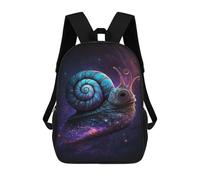 sinyumoney Kids School Backpack 3D Printed Cosmic Snail Shell Art Print 17 Inch Backpack Rucksack Sports Backpacks for Boys And Girls Fashion Knapsack
