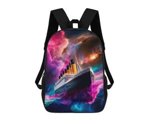 sinyumoney Kids School Backpack 3D Printed Cosmic Titanic Backpack Rucksack Sports Backpacks For Boys And Girls Fashion Knapsack 17inch