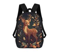 sinyumoney Kids School Backpack 3D Printed Cute Deer Animal Cartoon Backpack Rucksack Sports Backpacks For Boys And Girls Fashion Knapsack 17inch