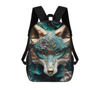 sinyumoney Kids School Backpack 3D Printed Cute Travel Bags Abstract Fox Kintsugi Children Outdoor Casual Daypack Backpacks for Girls Women 17inch