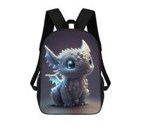 sinyumoney Kids School Backpack 3D Printed Cute Travel Bags Adorable Baby Dragon Artwork -3 Children Outdoor Casual Daypack Backpacks for Girls Women 17inch