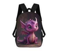 sinyumoney Kids School Backpack 3D Printed Cute Travel Bags Adorable Pink Dragonling Children Outdoor Casual Daypack Backpacks for Girls Women 17inch