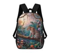 sinyumoney Kids School Backpack 3D Printed Cute Travel Bags Amazing Leopard Safari Children Outdoor Casual Daypack Backpacks for Girls Women 17inch