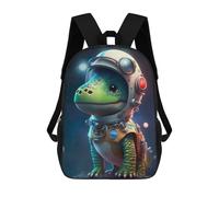 sinyumoney Kids School Backpack 3D Printed Cute Travel Bags Astronaut Space Dinosaur Children Outdoor Casual Daypack Backpacks for Girls Women 17inch