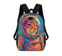 sinyumoney Kids School Backpack 3D Printed Cute Travel Bags Astronaut Squirrel Space Children Outdoor Casual Daypack Backpacks for Girls Women 17inch