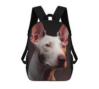 sinyumoney Kids School Backpack 3D Printed Cute Travel Bags Bull Terrier Oil Paint Children Outdoor Casual Daypack Backpacks for Girls Women 17inch