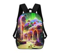 sinyumoney Kids School Backpack 3D Printed Cute Travel Bags Candyland Adventure Children Outdoor Casual Daypack Backpacks for Girls Women 17inch