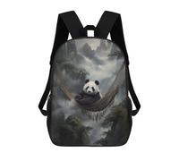 sinyumoney Kids School Backpack 3D Printed Cute Travel Bags Chilling Panda in Hammock Children Outdoor Casual Daypack Backpacks for Girls Women 17inch