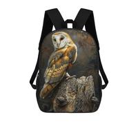 sinyumoney Kids School Backpack 3D Printed Cute Travel Bags Cute Owl Bird Children Outdoor Casual Daypack Backpacks for Girls Women 17inch