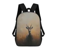 sinyumoney Kids School Backpack 3D Printed Cute Travel Bags Deer in Tall Grass Painting Children Outdoor Casual Daypack Backpacks for Girls Women 17inch