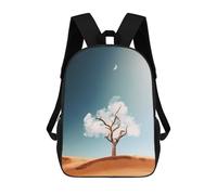 sinyumoney Kids School Backpack 3D Printed Cute Travel Bags Desert Cloud Tree Silhouette Children Outdoor Casual Daypack Backpacks for Girls Women 17inch