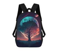 sinyumoney Kids School Backpack 3D Printed Cute Travel Bags Galactic Tree Dreamscape -1 Children Outdoor Casual Daypack Backpacks for Girls Women 17inch