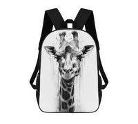 sinyumoney Kids School Backpack 3D Printed Cute Travel Bags Giraffe Beauty Watercolor Children Outdoor Casual Daypack Backpacks for Girls Women 17inch
