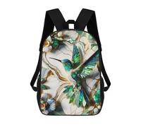 sinyumoney Kids School Backpack 3D Printed Cute Travel Bags Hummingbird Kintsugi Art Children Outdoor Casual Daypack Backpacks for Girls Women 17inch