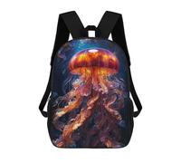 sinyumoney Kids School Backpack 3D Printed Cute Travel Bags Jellyfish Bloom Children Outdoor Casual Daypack Backpacks for Girls Women 17inch