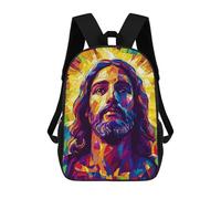 sinyumoney Kids School Backpack 3D Printed Cute Travel Bags Jesus Christ Resurrection Easter Children Outdoor Casual Daypack Backpacks for Girls Women 17inch