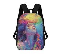sinyumoney Kids School Backpack 3D Printed Cute Travel Bags Liquid Dreams Children Outdoor Casual Daypack Backpacks for Girls Women 17inch