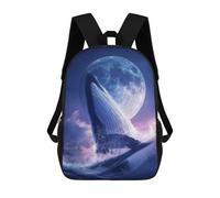 sinyumoney Kids School Backpack 3D Printed Cute Travel Bags Moonlight Leap Children Outdoor Casual Daypack Backpacks for Girls Women 17inch