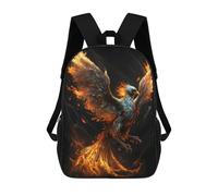 sinyumoney Kids School Backpack 3D Printed Cute Travel Bags Phoenix Rising Artwork -3 Children Outdoor Casual Daypack Backpacks for Girls Women 17inch
