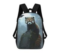 sinyumoney Kids School Backpack 3D Printed Cute Travel Bags Red Panda Guardian Children Outdoor Casual Daypack Backpacks for Girls Women 17inch