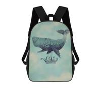 sinyumoney Kids School Backpack 3D Printed Cute Travel Bags Retro Children Outdoor Casual Daypack Backpacks for Girls Women 17inch
