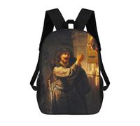 sinyumoney Kids School Backpack 3D Printed Cute Travel Bags Samson Threatening A Man Children Outdoor Casual Daypack Backpacks for Girls Women 17inch