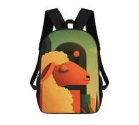 sinyumoney Kids School Backpack 3D Printed Cute Travel Bags Sleeping Sheep Illustration Children Outdoor Casual Daypack Backpacks for Girls Women 17inch