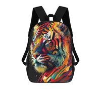 sinyumoney Kids School Backpack 3D Printed Cute Travel Bags Tiger Art Series Style 1 Children Outdoor Casual Daypack Backpacks for Girls Women 17inch