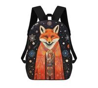 sinyumoney Kids School Backpack 3D Printed Cute Travel Bags Tribal Animal Art 03 Fox Children Outdoor Casual Daypack Backpacks for Girls Women 17inch