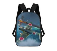 sinyumoney Kids School Backpack 3D Printed Cute Travel Bags World War 2 Nakajima Ki-84 Children Outdoor Casual Daypack Backpacks for Girls Women 17inch