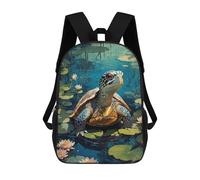 sinyumoney Kids School Backpack 3D Printed Cute Turtle Backpack Rucksack Sports Backpacks For Boys And Girls Fashion Knapsack 17inch