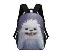 sinyumoney Kids School Backpack 3D Printed Cute Yeti Monster Backpack Rucksack Sports Backpacks For Boys And Girls Fashion Knapsack 17inch