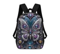 sinyumoney Kids School Backpack 3D Printed Decorative Robot Butterfly Backpack Rucksack Sports Backpacks For Boys And Girls Fashion Knapsack 17inch